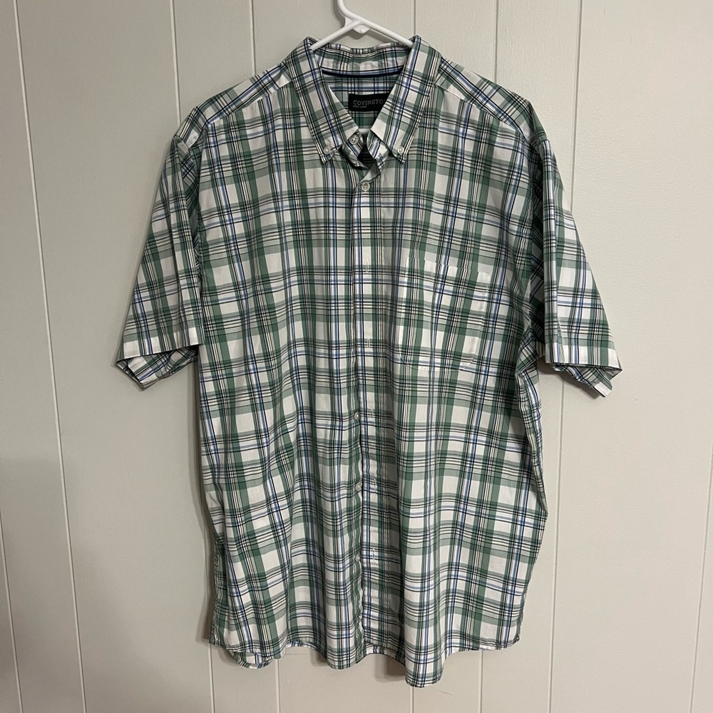 Covington plaid,‎ short sleeve button down size XL